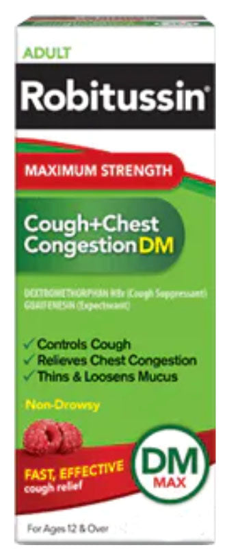 Robitussin Maximum Strength Cough and Chest Congestion DM (8 Ounces)