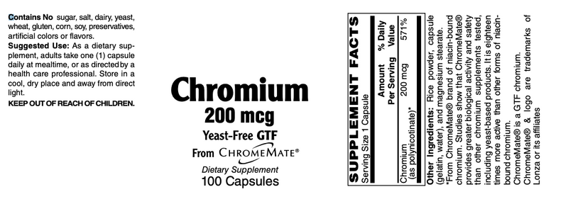 Chromium, 200mcg