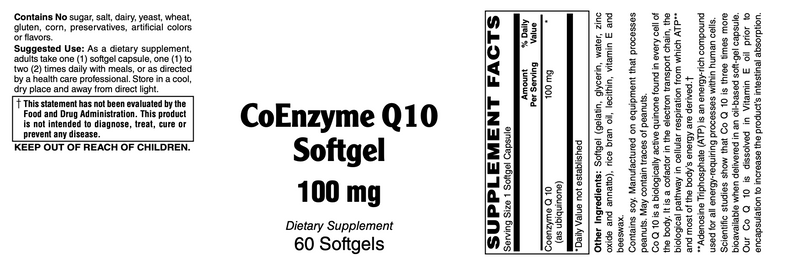 CoEnzyme Q10 100mg