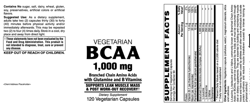 Vegetarian BCAA 1,000 mg