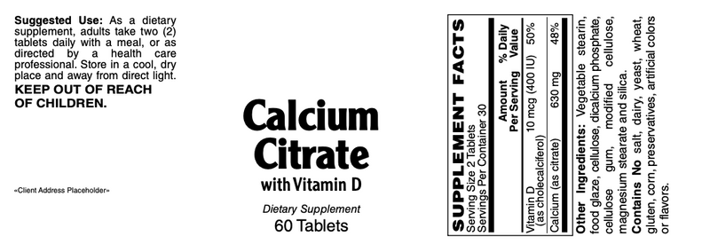 Calcium Citrate with Vitamin D