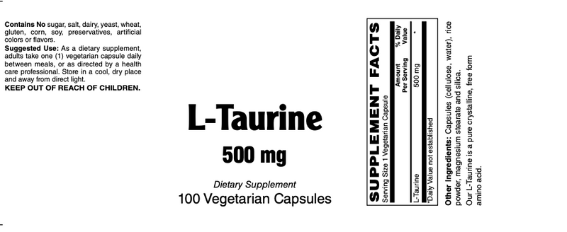 L-Taurine, 500 mg