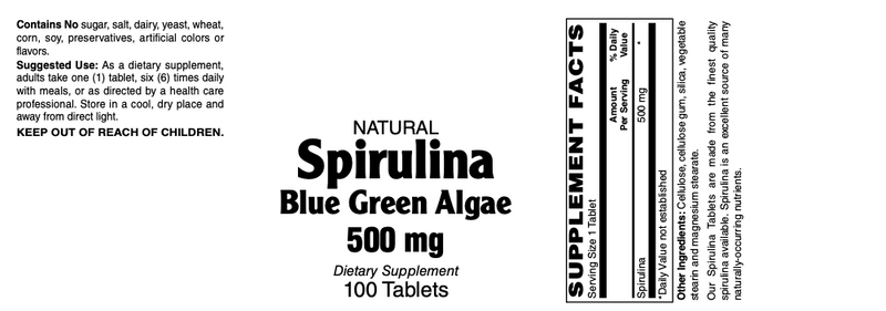 Spirulina 500 mg