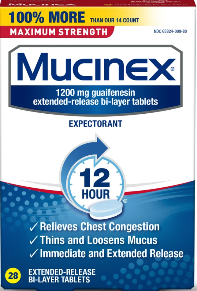 Maximum Strength Mucinex® 12 Hour Extended Release Bi-Layer Tablets