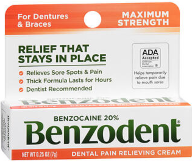 BENZODENT DENTAL PAIN RELIEVING CREAM