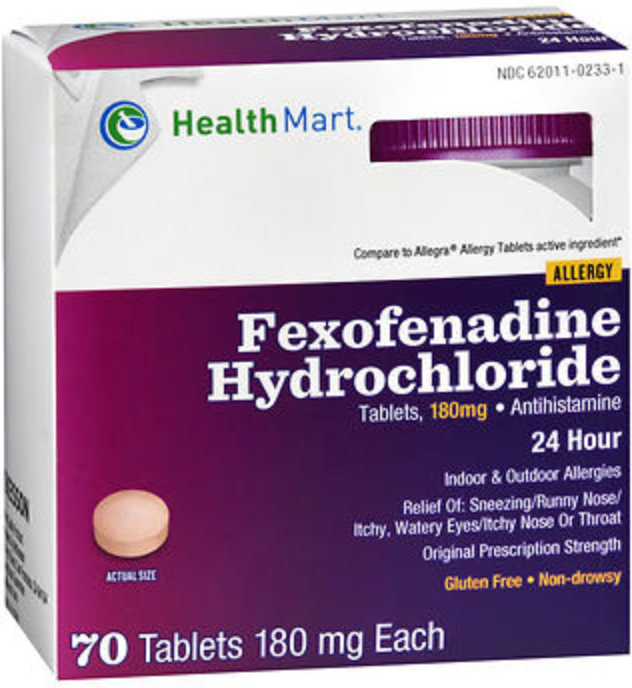 Fexofenadine 180mg. Compare to ingredients of Allegra 180mg