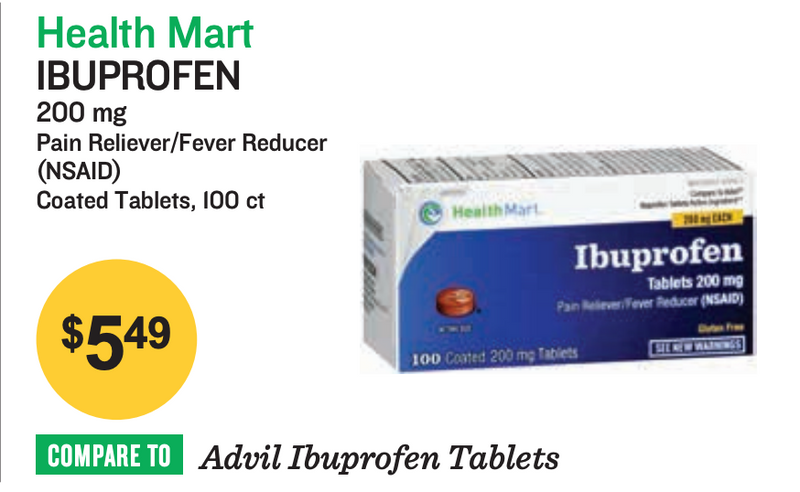 HEALTH MART IBUPROFEN 200 MG COATED TABLETS